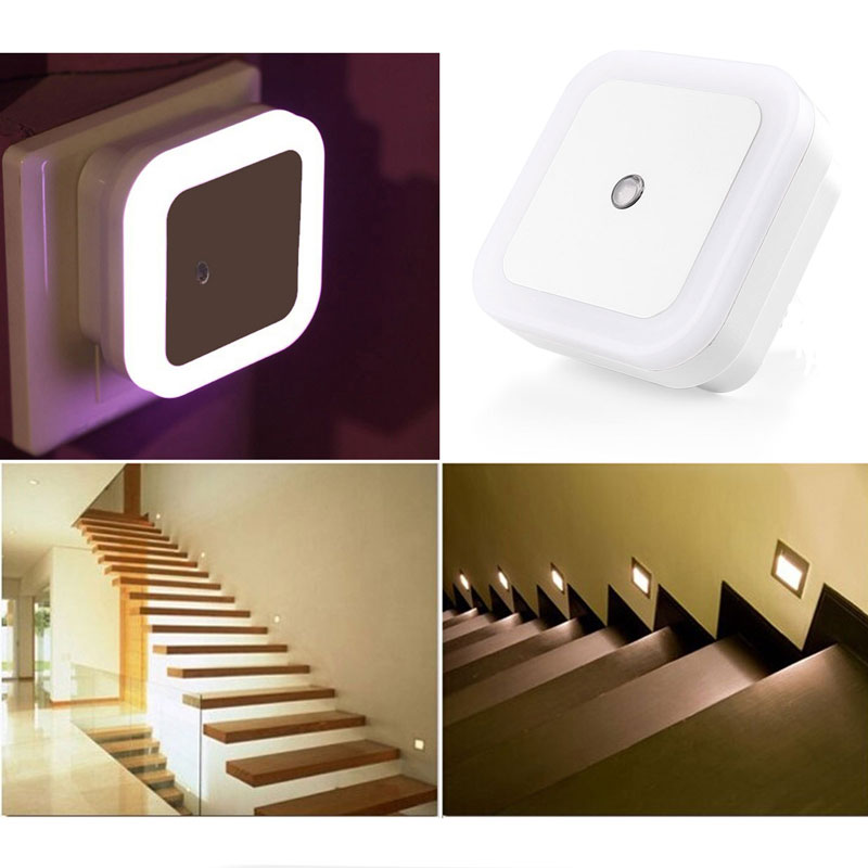 LED Sensor Small Night Light EU US Plug In Energy Saving Lights Sensor Control Baby Kid Room Bedroom Decoration Home