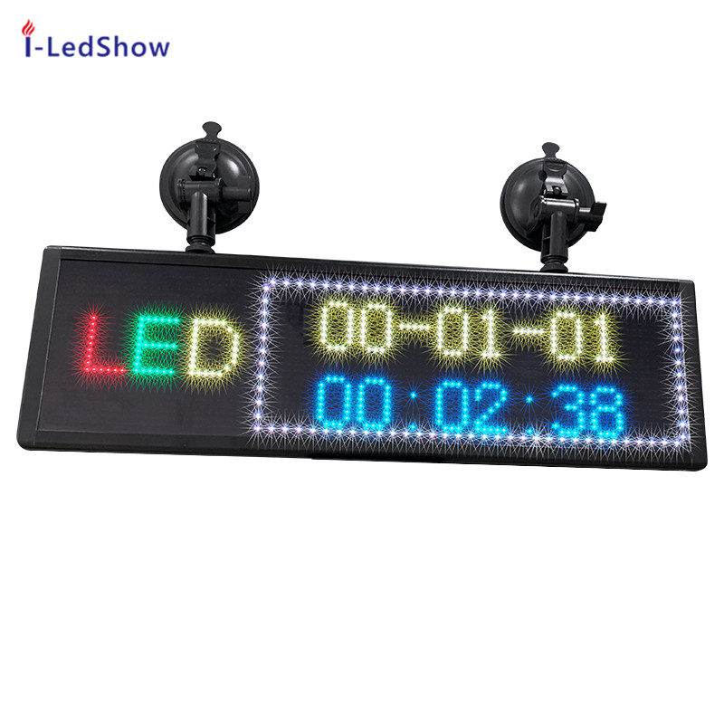 24*96 P5 super thin Wi-fi Scrolling LED Sign Message Board with Smartphone APP Programmable led car rear window digital display