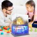 Villa Doll House Furniture LED Light DIY Wooden Mini Dollhouse Assemble Toy