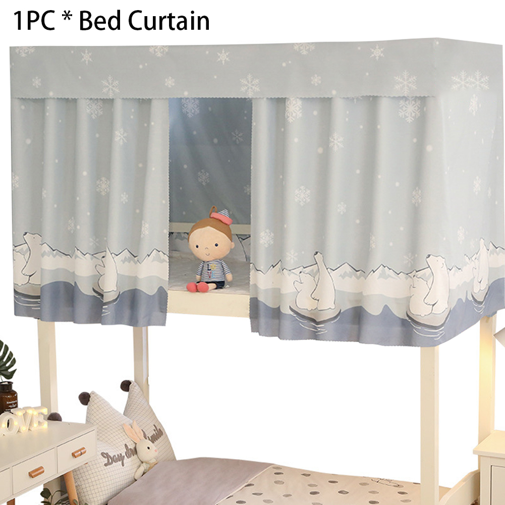Dustproof School Cloth Blackout Student Dormitory Home Bed Curtain Single Breathable Elegant Decor Printed Mosquito Protection