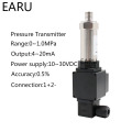 -1~0~10bar/16bar/6bar/25bar, 10-30VDC, G1/4, 4-20mA Output, 0.5%, Pressure Transmitter Pressure Transducer Sensor LCD Display