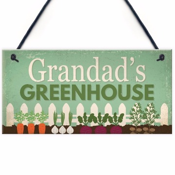 Meijiafei Grandad's Greenhouse Hanging Plaque Garden Shed SummerHouse Sign Dad Fathers Day Sign 10