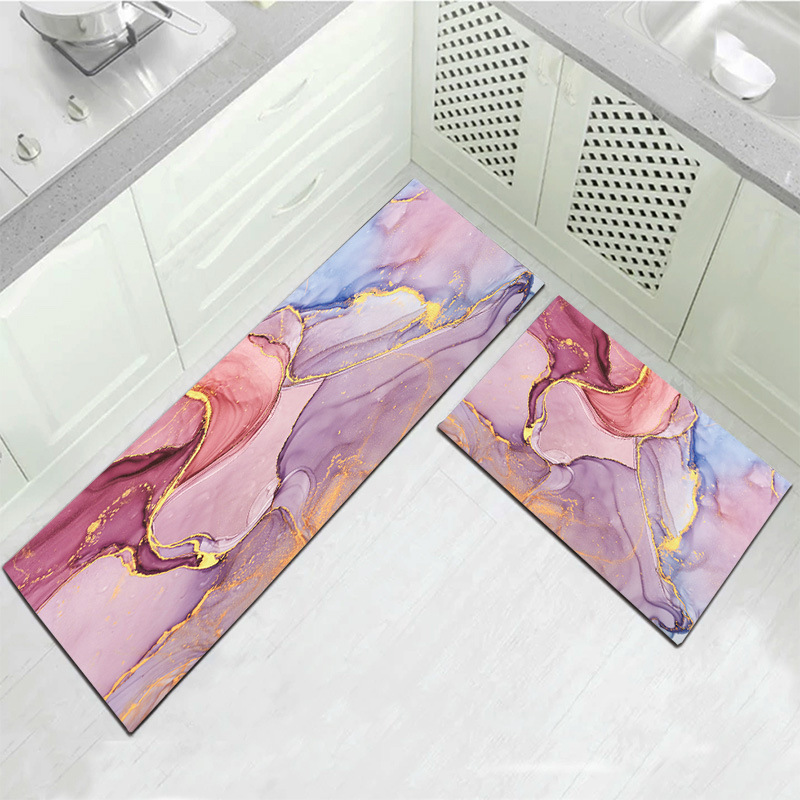 Nordic Absorbent Anti-slip Kitchen Mat Doormat Soft Toilet Bathroom Mat Modern Bedside Carpet Balcony Porch Runner Rug