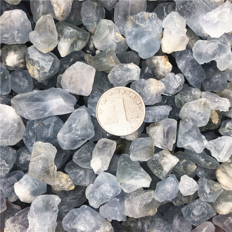 100g Rare Natural Blue Celestite Crystal Gravel Stones Rough Stone Specimen E291 Natural Stones and Minerals