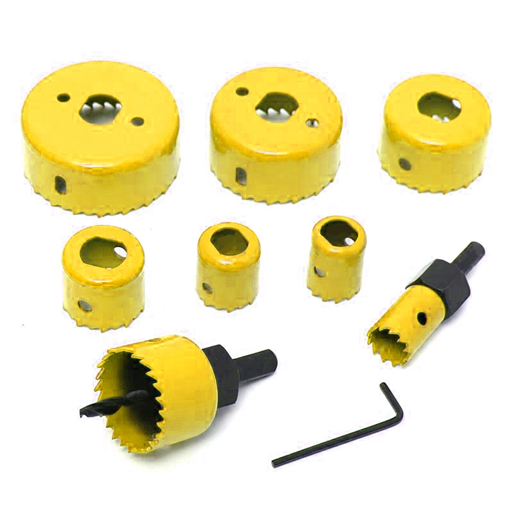 Hole Saws Drill Bit Sets Carbon Steel Wood Sheet Metal Cutting Tool Kit for Carpentry Home Garden Supplies Hole opener