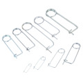 10/5/1Pcs Steel Brooch Shape Cotter Safety Pins Spring Pin Quick Lock Brooch Locking Fastener for Farm Lawn Garden Hitch 9 Sizes