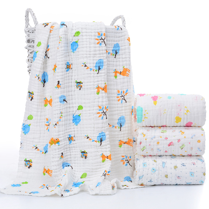 Baby Blankets Newborn 100%Cotton Winter Baby Muslin Squares Baby Bath Towel Blanket Receiving Blanket Swaddling muslin 6 layer