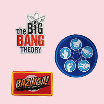 The Big Bang Theory Series Slogan TV MOVIE sheldon cooper Costume Uniform Embroidered Emblem applique iron on patch