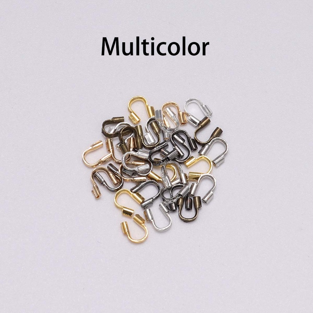 100Pcs/Bag 4.5*4mm Wire Protectors Wire Guard Guardian Protectors Loops U Shape Connector Accessories For Jewelry Making Finding