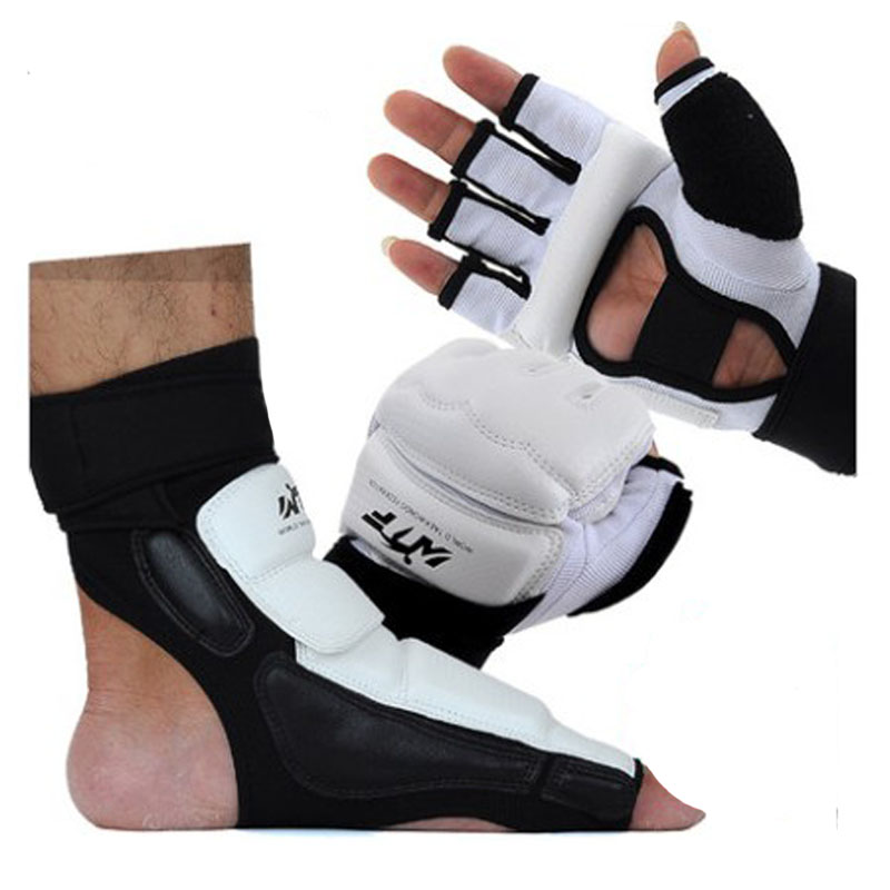 WTF approved Adult child protect gloves Taekwondo Foot Protector Ankle Support fighting foot guard Kickboxing boot Palm protecto