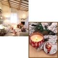 Christmas Tin Smokeless Wax Candle Fragrance Aromatherapy Candle Natural Soy Wax Home Celebration Colorful Decoration