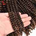 Leeons Crochet Braids Hair 8Inch Soft Spring Twist Hair Extension Synthetic Fluffy Nubian twist Ombre Braids Hair 30Roots/pcs