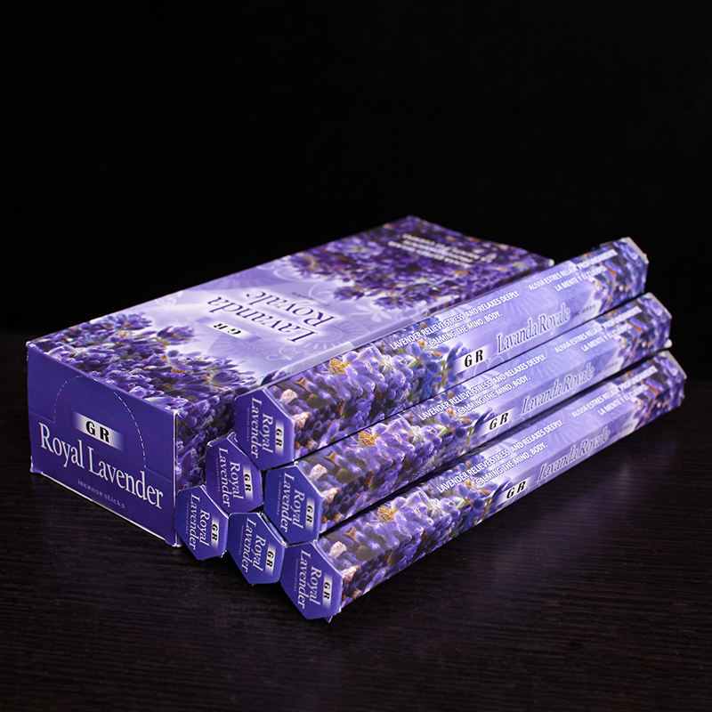 New Lavender original india incense sticks 9 smell imported natural floral stick incenses 18pcs/box Buddhist supplies