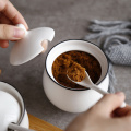 3Pcs/set Ceramic Sugar Bowl Japanese Seasoning Jar With Cover Spoon Household Seasoning Can MSG Jar Salt Shaker JJ212