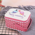 1Pc Metal Handle Box Small Suitcase Storage Box Sewing Kit Candy Cookie Chocolate Packaging Wedding Gifts