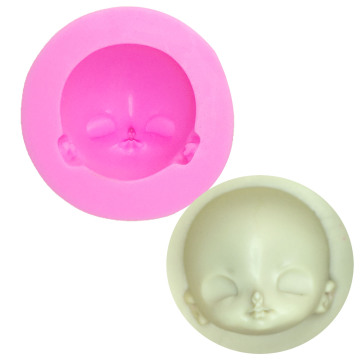 M1126 Baby Face Silicone Mold Chocolate Polymer Clay Craft Molds Handmade Craft Dolls Face Mold Sugar craft Mould Baking Tools