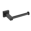 Punching Installation Bathroom Stainless Steel Towel Holder Painted Black Toilet Paper Rack Home Bathroom Supporter Fixture