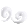 2pcs/lot Acrylic Spiral Ear Gauges Black&White Ear Taper Stretching Plugs and Tunnel Expanders Body Piercing Jewelry 1.6mm-20mm