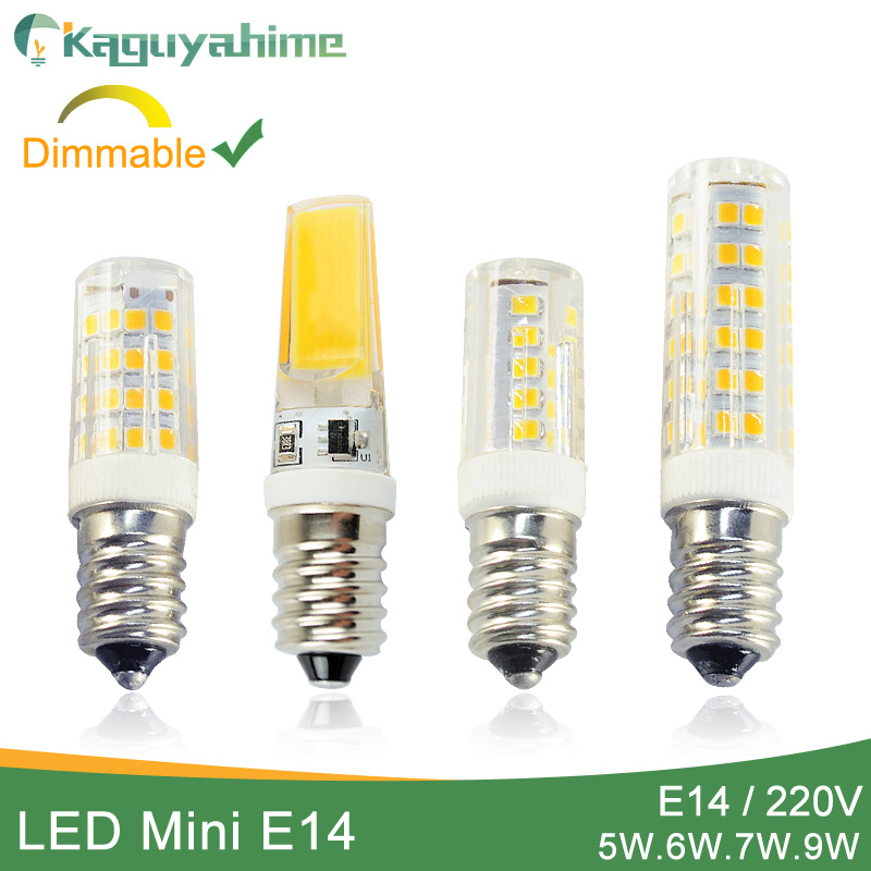 Kaguyahime Dimmable Mini Ceramics COB E14 LED Bulb Light 220V Led Lamp E14 5W 6W 7W 9W Candle Spotlight Lampada Ampoule Bombilla