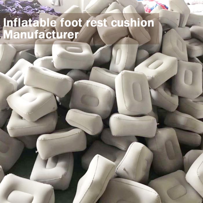 Inflatable foot rest cushion