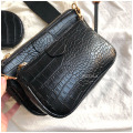 Vintage Crocodile women shoulder bag luxury designer wide strap Crossbody bag chain Sling bag pu leather ladies 3 bag set wallet