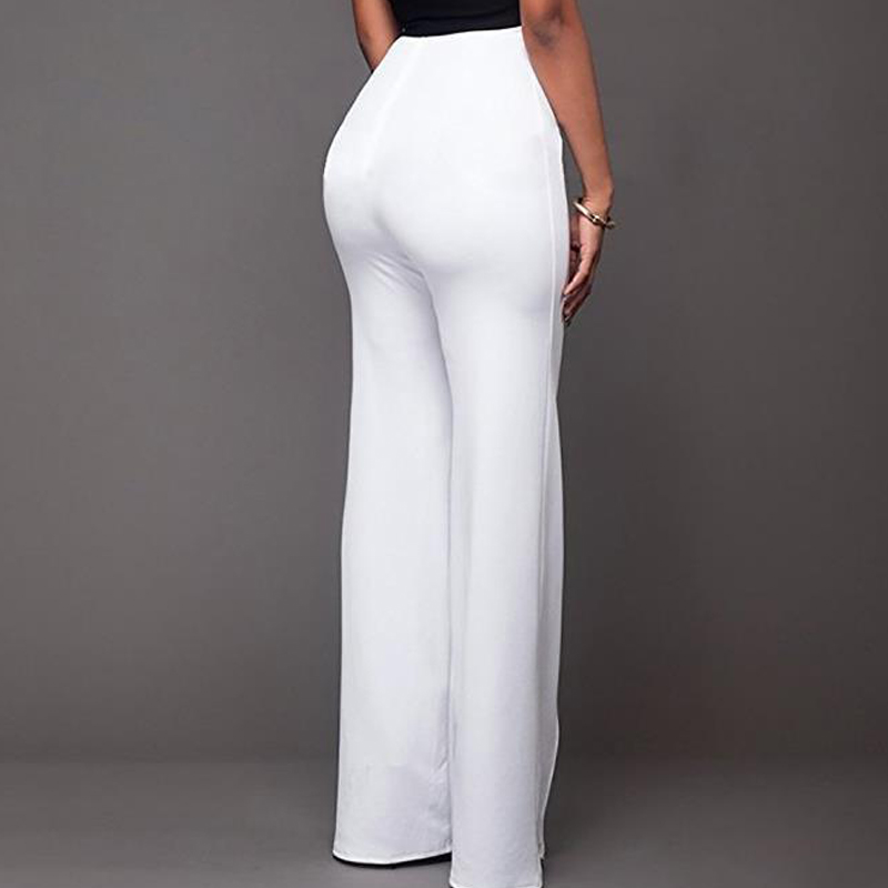 Women's Pants Classic White High Waisted Sexy Women's Pants Women's Business Suit Trousers Stylish Casual Girdling Flared Pants