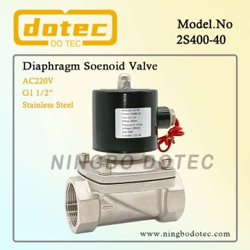 1 1/2 Inch 2S400-40 Normally Closed Solenoid Valve 220VAC