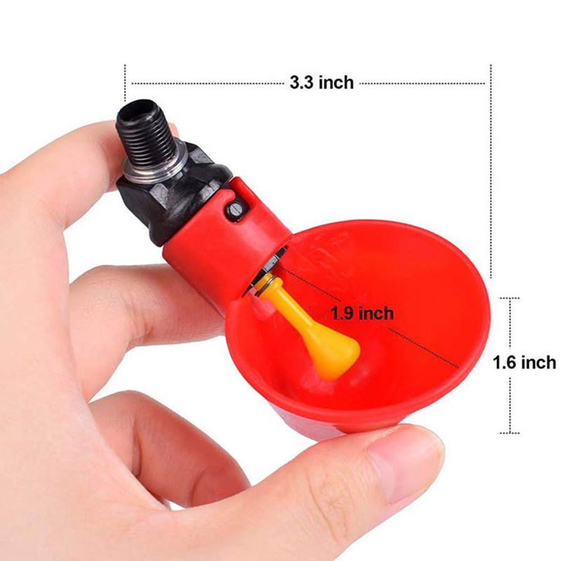 24Pcs Feed Automatic Bird Coop Poultry Chicken Fowl Drinker Water Drinking Cups Livestock Drinking Cup Poultry Tools
