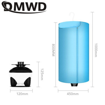 DMWD Electric Clothes Dryer Laundry Air Fan Heater Warmer Folding Wardrobe Dehydrator Baby Cloth Drying Machine Rack EU US Plug