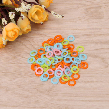 100Pcs DIY Crochet Ring Circle Hook Plastic Craft Tool for Handbag Car Seat