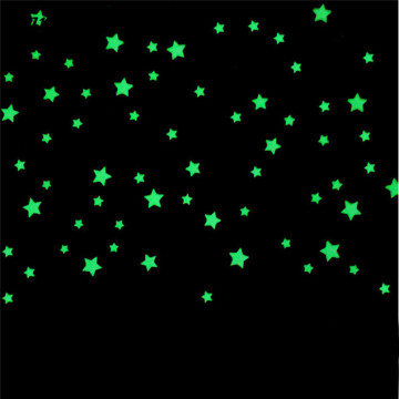 100pcs Glow Stickers Kids Bedroom Fluorescent Bright Glow In The Dark Stars Glass Wall Stickers Free Shipping #CNO02