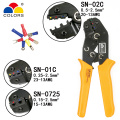 SN-02C/01C/0725 crimping pliers 0.25/0.5/1.5/2.5mm2 23-13AWG for insulation terminal clamp self-adjusting hand tools