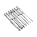 Broppe 7Pcs Set Ball Bit 2/2.5/3/4/5/6/8mm Screwdriver Drill Bits Screw Driver Bits Hex Shank Magnetic Spherical 1/4" Driver Bit