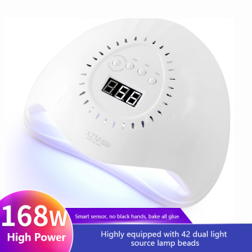 168w UV LED Nail Lamp With 42 Pcs Leds For Manicure Gel Nail Dryer Drying Nail Polish Lamp Manicure Tools Quick-drying Painless