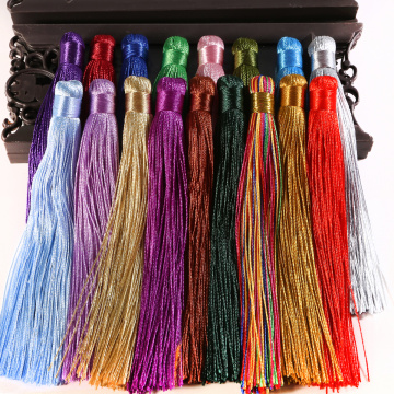 10pcs Polyester Tassel Fringe 12cm DIY Material Polyester Cord Party Tassel Trim Curtains Decor Tassels Ribbon Accessories