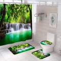 Shower Curtain 3D Bath curtain Waterproof Mildew Polyester orest for Bathroom curtain Green Plant beach Shower curtain 4 Style
