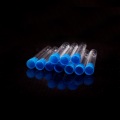 10pcs Plastic Transparent Chemistry Test Tubes Rimless With Caps School Lab Supplies Size: 12*75mm