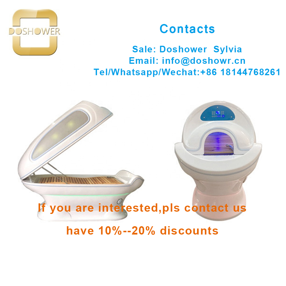 Modern spa furniture with water massage capsule for led light spa capsule