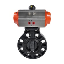 Spring Returned Pneumatic UPVC Air Actuated Butterfly Valve