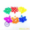 Bescon Mini Translucent Polyhedral RPG Dice Set 10MM, Small RPG Dice Set D4-D20 in Tube Packaging, Assorted Colored of 42pcs