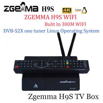 Super Sale ZGEMMA H9S 4K UHD H.265/HEVC digital satellite tv deocder dvb s2/s2x multistream with iptv stream with build-in wifi