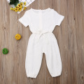 0-3Y Summer Causal Baby Girl Boys Newborn Romper Clothes Cotton Short Sleeve Solid Jumpsuit Summer 6 Colors