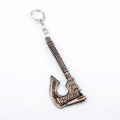 New WOW Grom Hellscream Gorehowl Axe Keyring Keychains Sword Weapon Key Chains For Men Women Fans Car Key Ring Hot Game Jewelry