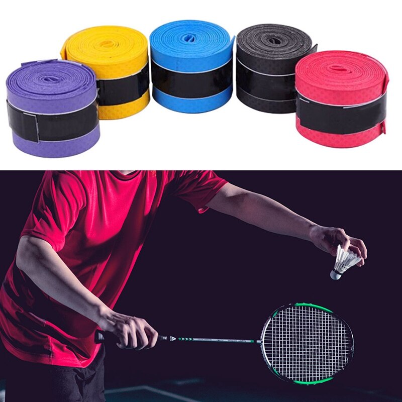 5pcs/lot Head Tennis Racket Overgrip Anti-skid Sweat Absorbed Soft Wrap Taps Tenis Racquet Damper Dry/ Vibration Tacky Grips