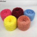 100 G/skein Novelty Rainbow Color Eyelash Feather Yarn Anti-Pilling Fancy Acrylic Hand Knitting Yarn for Handmade Hat Bag Scarf
