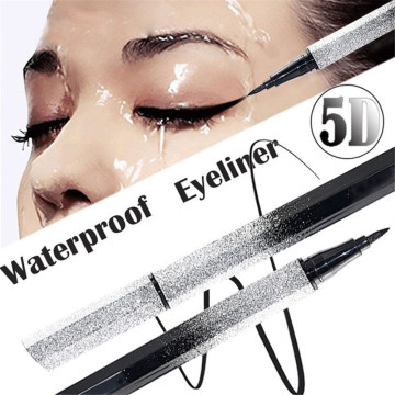 New Waterproof Long Lasting Black Eyeliner Pen 5D Smooth Liquid Eyeliner Pencil Soft Brush Head Eye Cosmetics Makeup Tools