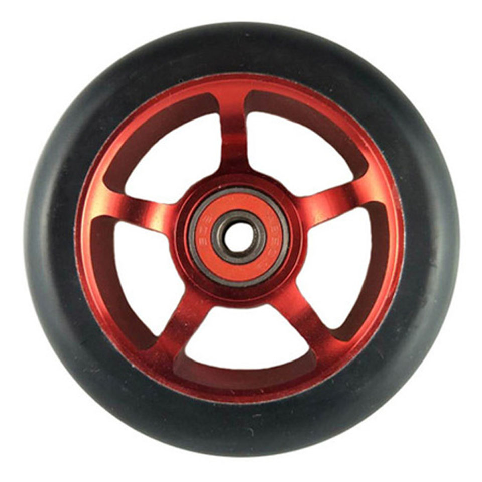 100mm Scooter Wheels Skateboard Wheelchair wheel Aluminium Alloy Steel Hub 2 pieces 88A High Elasticity Precision speed skating