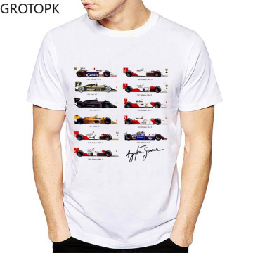 All Ayrton Senna Sennacars Men T Shirt Fans Male Cool T-shirt White Fitness Casual Tops Tee Shirt Streetwear Shirt Men