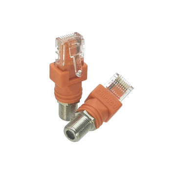 1Pcs RJ45 Male Plug to F TV Female Jack RF Adapter Connector Coaxial Barrel Coupler High Quanlity