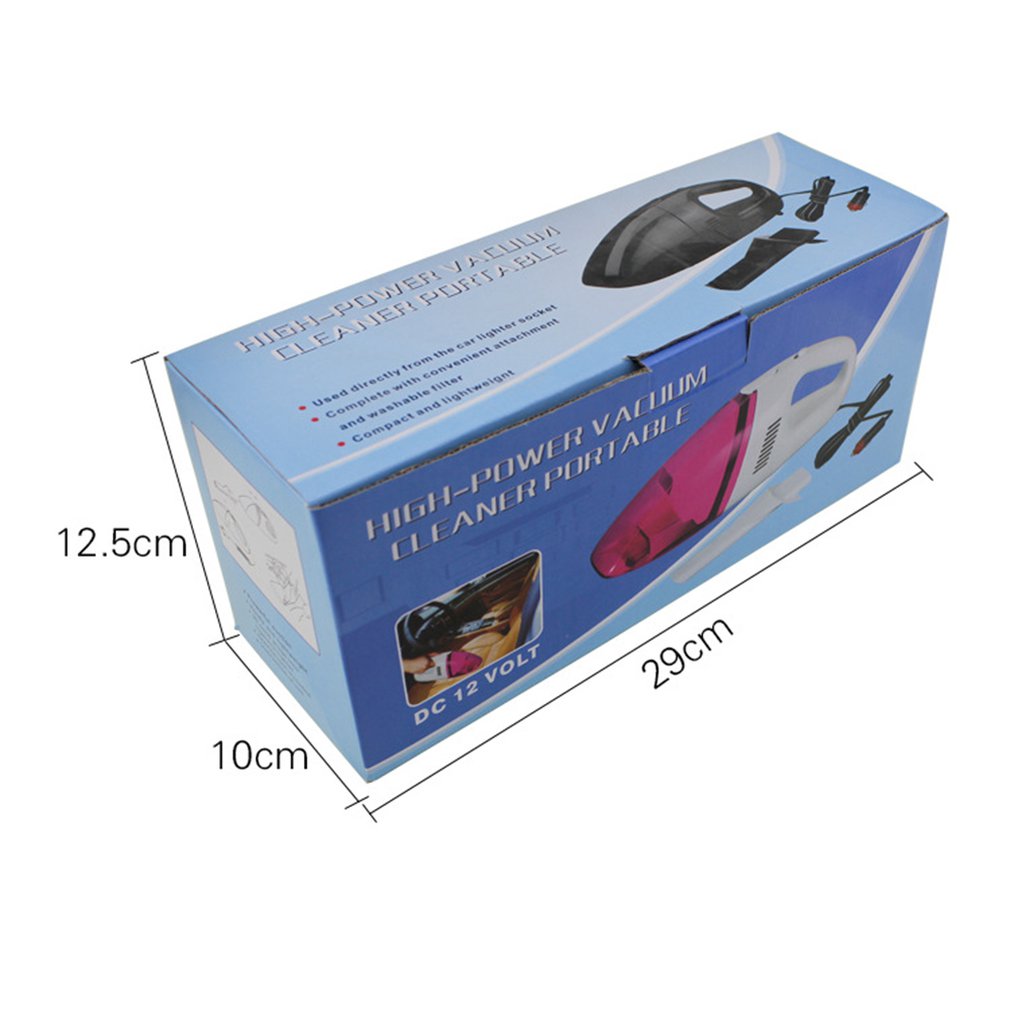 Mini Car Vacuum Cleaner 60W Portable Dry&Wet Use Handheld Dust Cleaner Collector High Power Home Aspirator